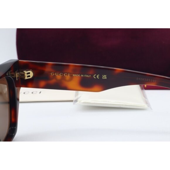 Gucci GG 1835SA 002 Rectangle Havana Sunglasses Brown Lenses 53mm main image 5